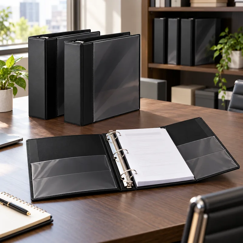 Heavy-Duty 2 in D-Ring View Binders — 12 Pack