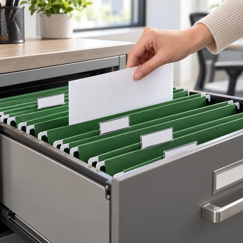 Letter-Size Hanging File Folders — 50 Pack