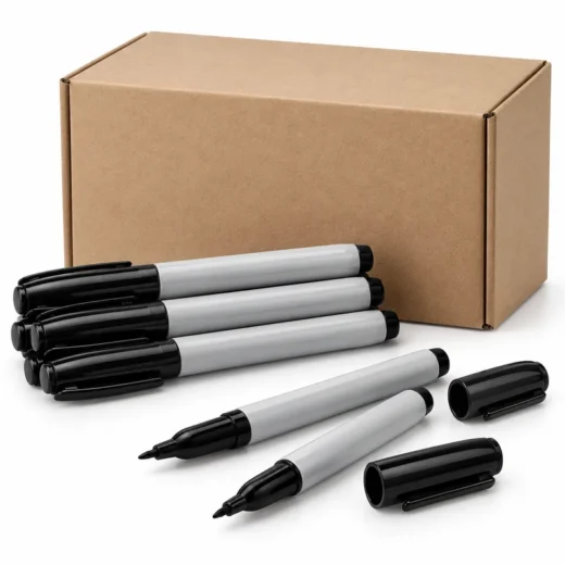 Black Fine-Point Permanent Markers — 72 Pack